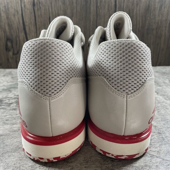 Adidas Powerlift 3.1 Chalk Pearl Men’s 15 Gray Red Shoes Athletic Training Gym - Picture 6 of 10